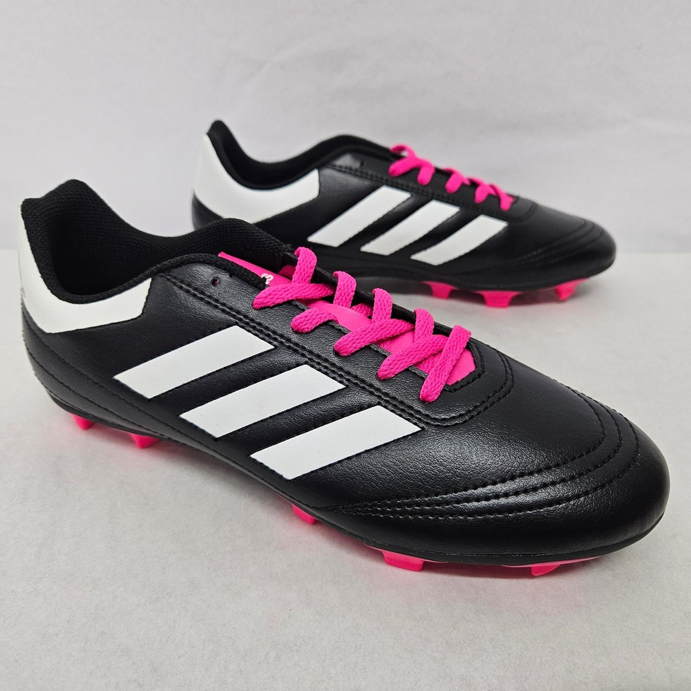 Adidas Goletto VI FG J Football Soccer Cleats BB0571 Black White Pink Kid's Sz 6
